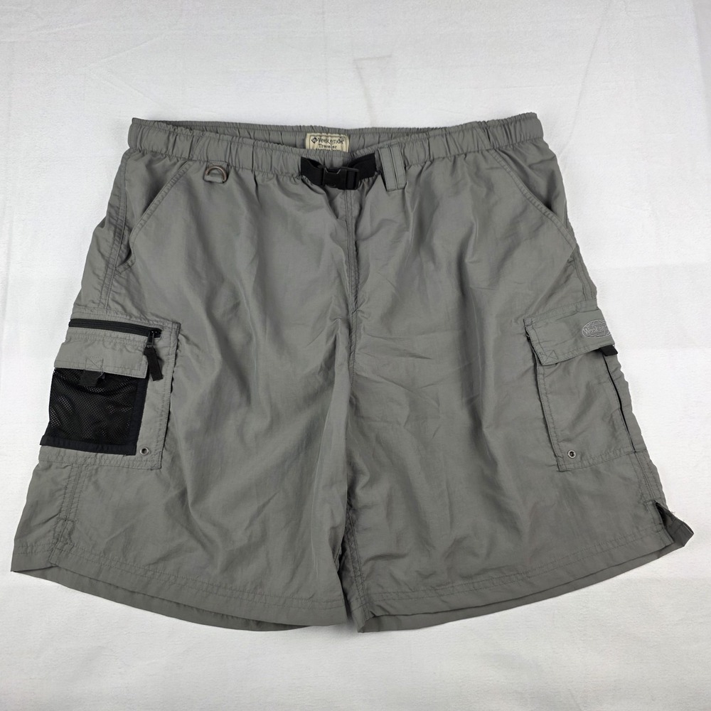 The Weekender Traveler Adventure Series Shorts Mens Size XL Gray Nylon Bottoms